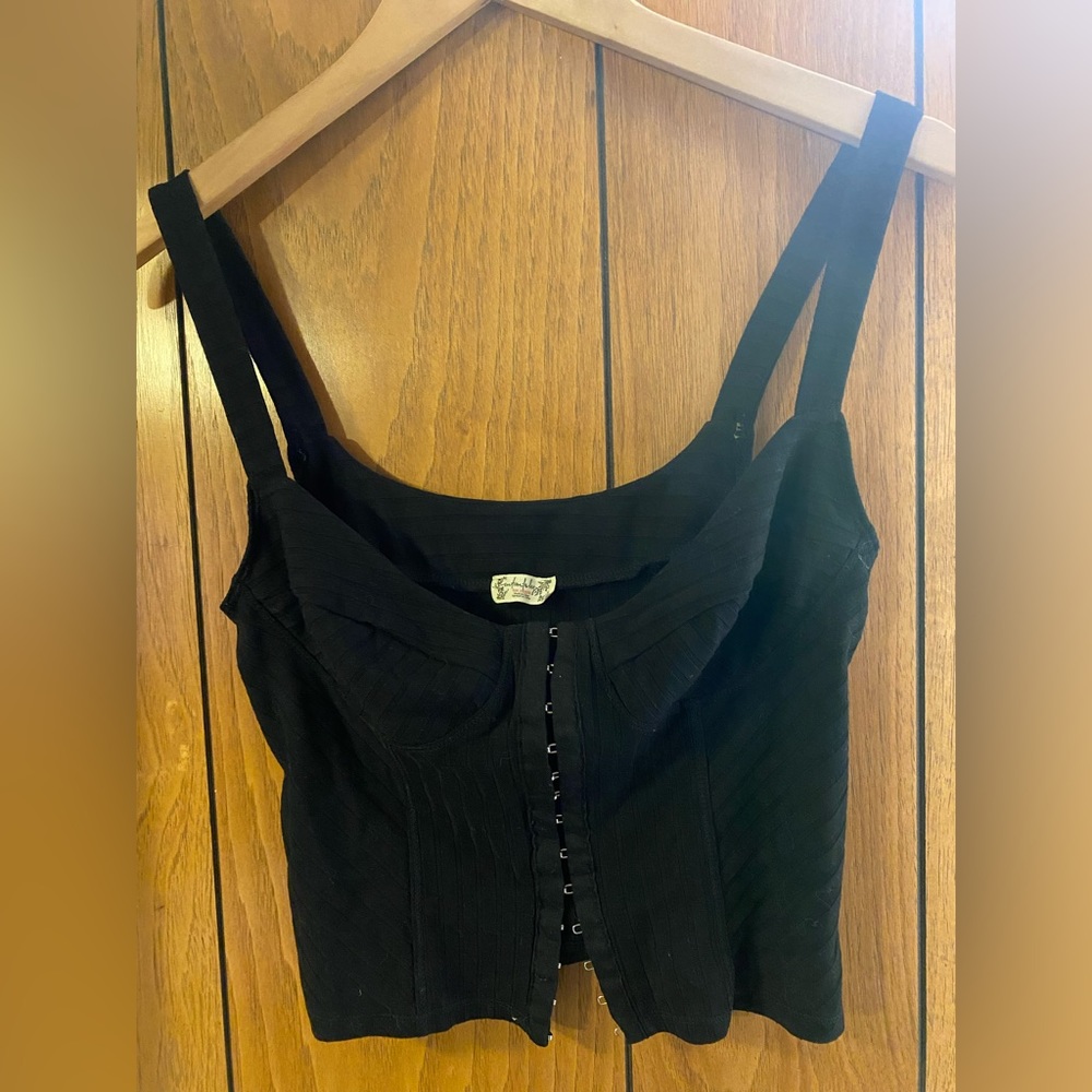 Free People Intimately black corset top, size medium.